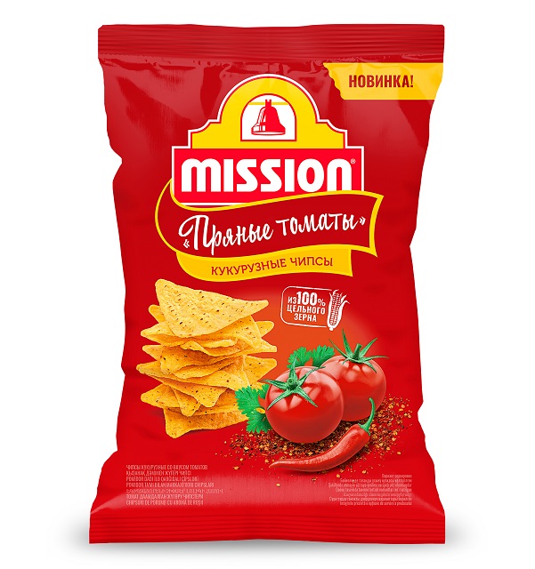 "Mission" чипсы кукурузные со вкусом Томатов 90г/14шт/9мес