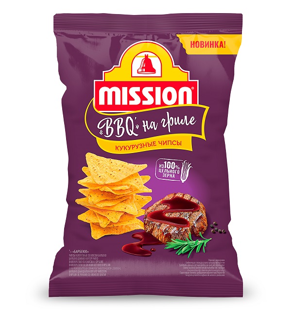 "Mission" чипсы кукурузные со вкусом Барбекю 90г/14шт/9мес