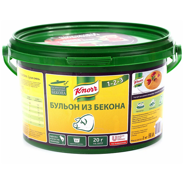 Бекон бульон пл/ведро KNORR 2кг/4шт/12 мес