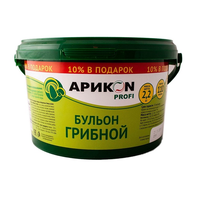 Грибной бульон сухой "АРИКОН ПРОФИ" ведро 2кг/4шт/12мес